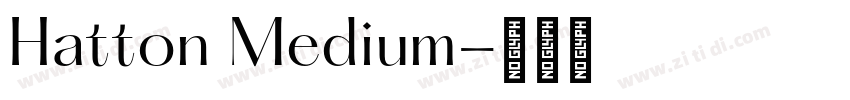Hatton Medium字体转换
